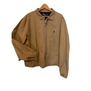 Polo Ralph Lauren Men's Khaki Harrington Jacket Plaid Lined XXL Cotton